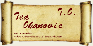 Tea Okanović vizit kartica